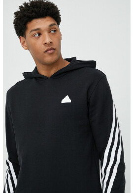 adidas Суичър в черно с качулка с принт - Pepit.bg