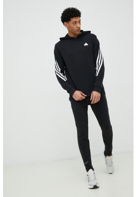 adidas Суичър в черно с качулка с принт - Pepit.bg