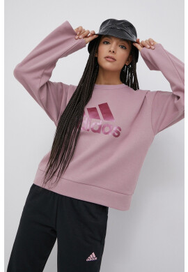 adidas Суичър в розово с апликация - Pepit.bg