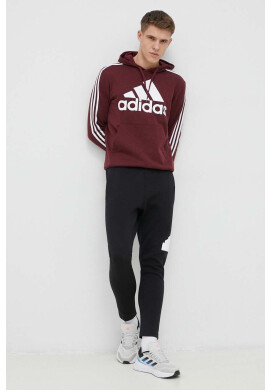 adidas Суичър в бордо с качулка с принт - Pepit.bg
