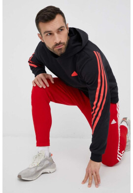 adidas Суичър в черно с качулка с апликация - Pepit.bg