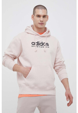 adidas Суичър в синьо с качулка с принт - Pepit.bg
