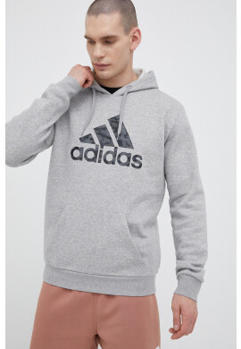 adidas Суичър в бордо с качулка с изчистен дизайн - Pepit.bg