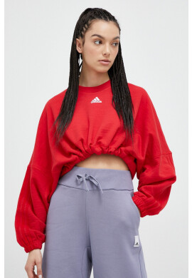 adidas Суичър в червено с принт - Pepit.bg