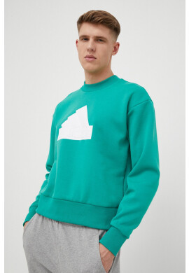 adidas Суичър в зелено с принт - Pepit.bg