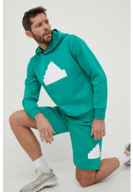 adidas Суичър в зелено с качулка с принт - Pepit.bg
