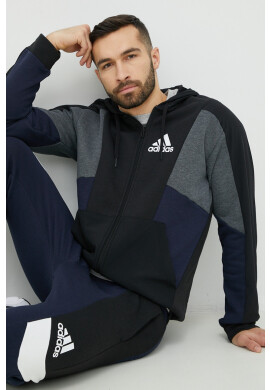 adidas Суичър в тюркоазено с качулка с апликация - Pepit.bg
