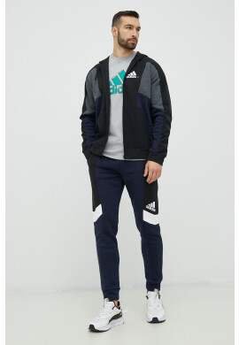 adidas Суичър в тюркоазено с качулка с апликация - Pepit.bg
