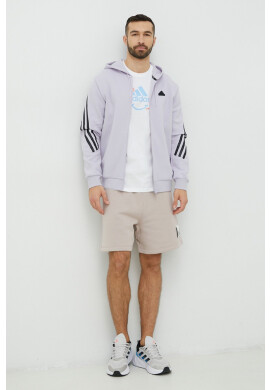 adidas Суичър в лилаво с качулка с апликация - Pepit.bg