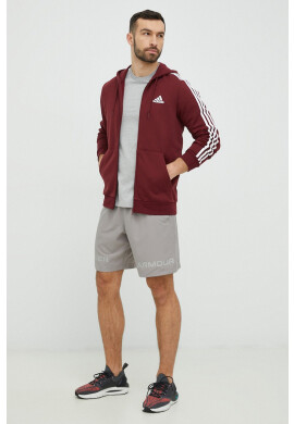 adidas Суичър в бордо с качулка с изчистен дизайн - Pepit.bg
