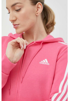 adidas Суичър В розово с качулка с изчистен дизайн - Pepit.bg