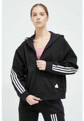 adidas Суичър в черно с качулка с апликация - Pepit.bg