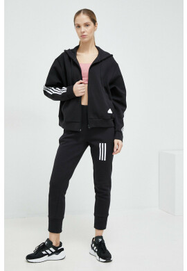 adidas Суичър в черно с качулка с апликация - Pepit.bg
