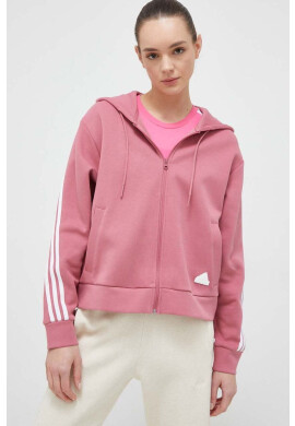 adidas Суичър в розово с качулка с апликация - Pepit.bg