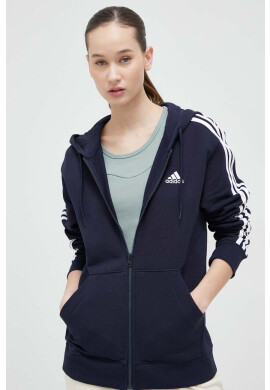 adidas Суичър в тъмносиньо с качулка с апликация - Pepit.bg