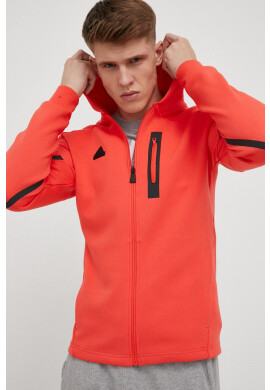 adidas Суичър в червено с качулка с изчистен дизайн - Pepit.bg