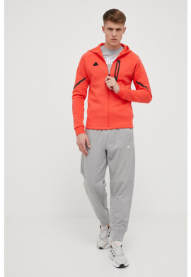 adidas Суичър в червено с качулка с изчистен дизайн - Pepit.bg