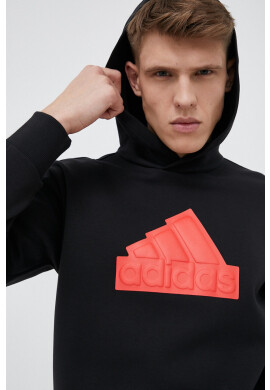 adidas Суичър в черно с качулка с принт - Pepit.bg