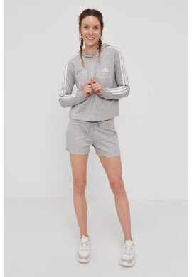 adidas Суичър GM5592 дамски в сиво с изчистен дизайн - Pepit.bg