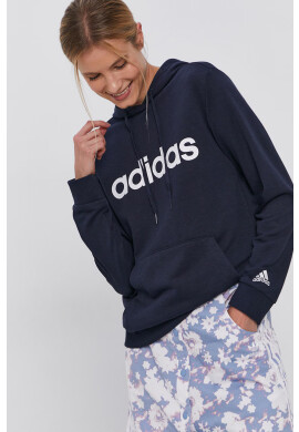 adidas Суичър H07797 дамски в тъмносиньо с принт - Pepit.bg