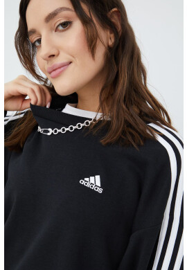 adidas Суичър HC9124 в черно с апликация - Pepit.bg