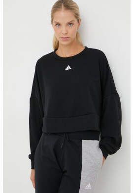 adidas Суичър за трениране Studio в черно с изчистен дизайн - Pepit.bg