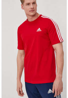 adidas Тениска GL3736 мъжка в червено с апликация - Pepit.bg