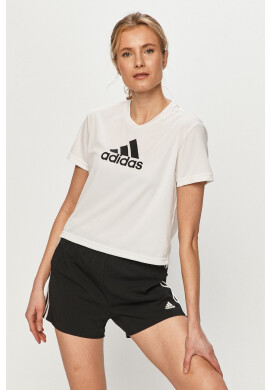 adidas Тениска в бежово с принт - Pepit.bg