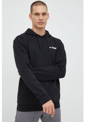 adidas TERREX Спортен суичър Logo в черно с изчистен дизайн - Pepit.bg