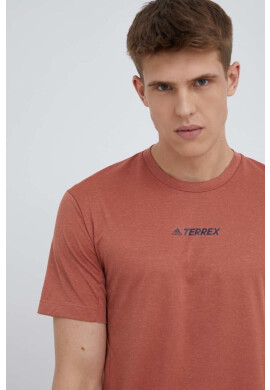 adidas TERREX Спортна тениска Multi H53381 в оранжево с принт - Pepit.bg