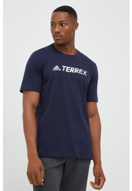adidas TERREX Тениска Classic Logo в тъмносиньо с принт - Pepit.bg