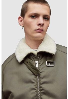 AllSaints Яке бомбър в зелено със зимна изолация - Pepit.bg
