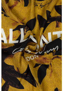 AllSaints Копринено шалче в жълто с десен - Pepit.bg