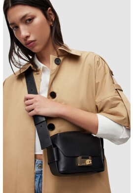 AllSaints Кожена чанта в черно - Pepit.bg