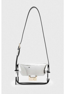 AllSaints Кожена чанта в сребристо - Pepit.bg