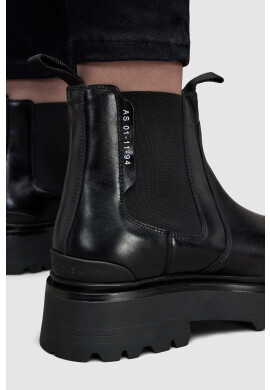 AllSaints Кожени боти челси Arlo в черно с платформа - Pepit.bg