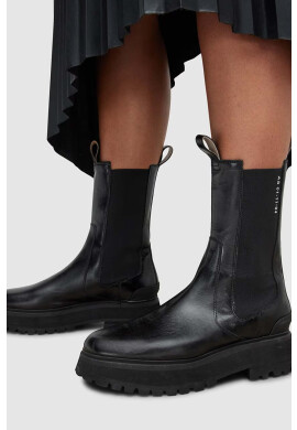 AllSaints Кожени боти челси Amber в черно с платформа - Pepit.bg