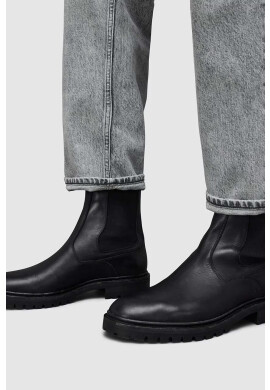AllSaints Кожени боти челси Melos Chelsea мъжки в черно - Pepit.bg
