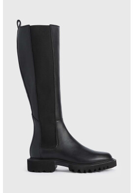 AllSaints Кожени ботуши Maeve в черно с платформа - Pepit.bg