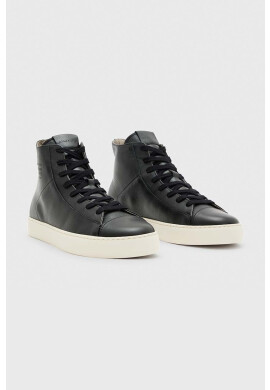 AllSaints Кожени кецове Slone High Top в черно - Pepit.bg