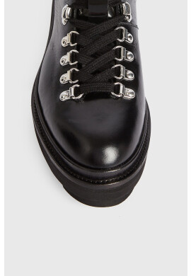 AllSaints Кожени кубинки Wanda в черно с платформа - Pepit.bg