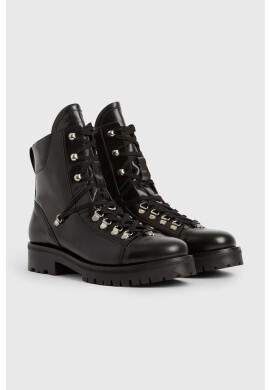 AllSaints Кожени кубинки Franka в черно с платформа - Pepit.bg