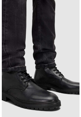 AllSaints Кожени кубинки Tobias в черно - Pepit.bg