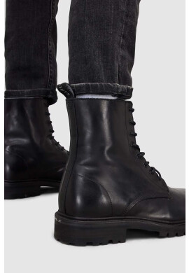 AllSaints Кожени кубинки Tobias в черно - Pepit.bg