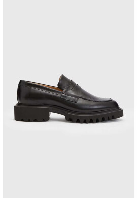 AllSaints Кожени мокасини Lola Loafer в черно с платформа - Pepit.bg
