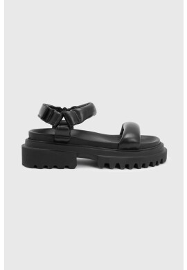 AllSaints Кожени сандали Helium в черно с платформа WF612Y - Pepit.bg
