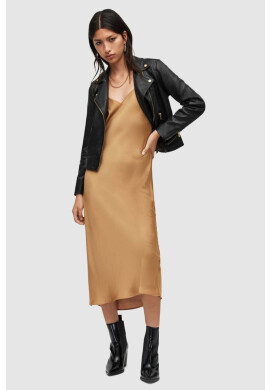 AllSaints Кожено яке в черно с преходна изолация - Pepit.bg