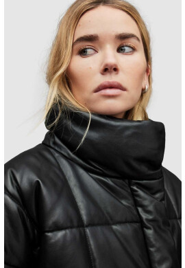 AllSaints Koжено яке в черно със зимна изолация - Pepit.bg