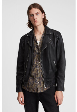 AllSaints Koжено яке TYSON мъжко в черно с преходна изолация - Pepit.bg
