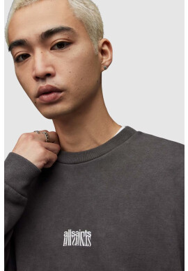 AllSaints Памучен суичър в черно с принт - Pepit.bg